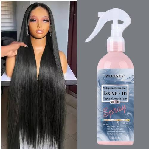 248ml leave in wig hair heat protectant spray with argan oil professional malaysian human hair care leave in wig care spary anti frizz and spray wigs fragrance spray solve wig knots for human hair wig hair synthetic wigs