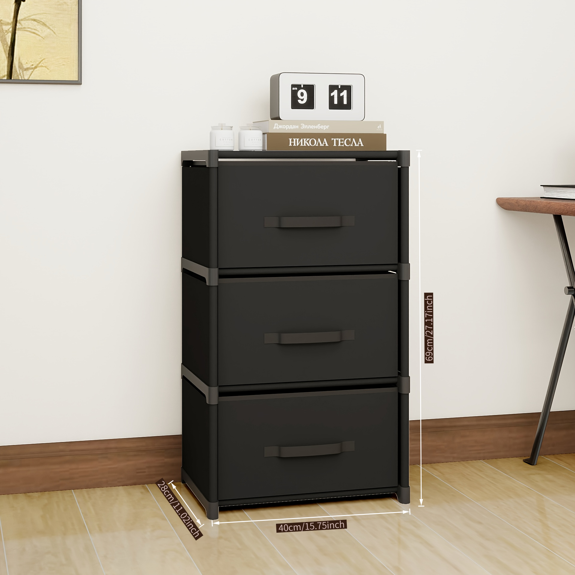 изображение предмета шкаф для хранения с 3/4/5/6 ящиками, подходит для повседневных канцелярских принадлежностей и предметов домашнего обихода, прикроватный органайзер для одежды, подходит для гостиной, спальни, коридора, кухни и офиса, портативный туалетный столик