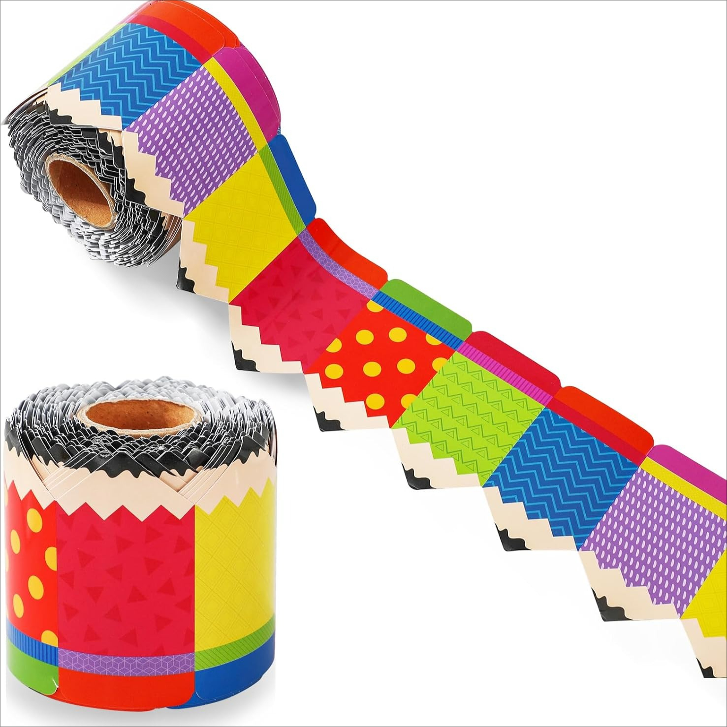 TEMU 32.8 Feet Of Self-adhesive, Colorful Cartoon Pencil-shaped Trim For Bulletin Boards, Perfect For Decorating Classrooms And Offices For Day Of