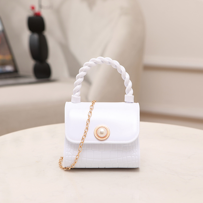 Image of Mini Bag Women's Fashion Pearl Shoulder Crossbody Handbag Jelly Bag