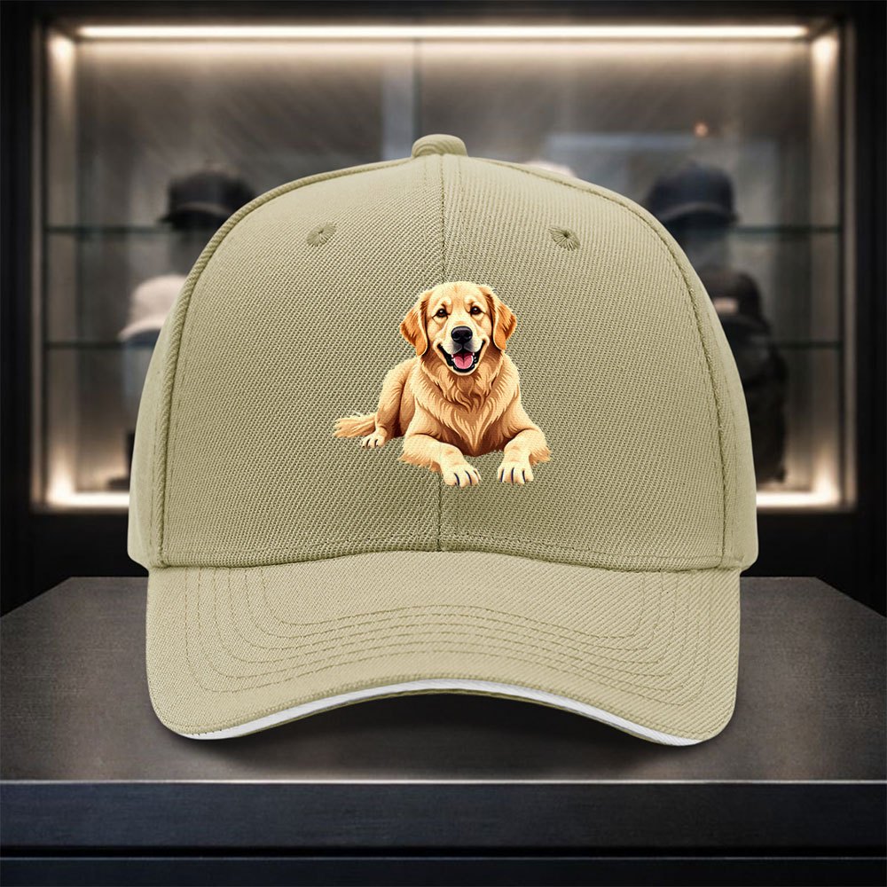 TEMU Golden Retriever Baseball Cap For - Adjustable Duckbill Hat With Iconic Dog, Funky Casual Unisex Cap Suitable For Daily , Fitness, Gifts For