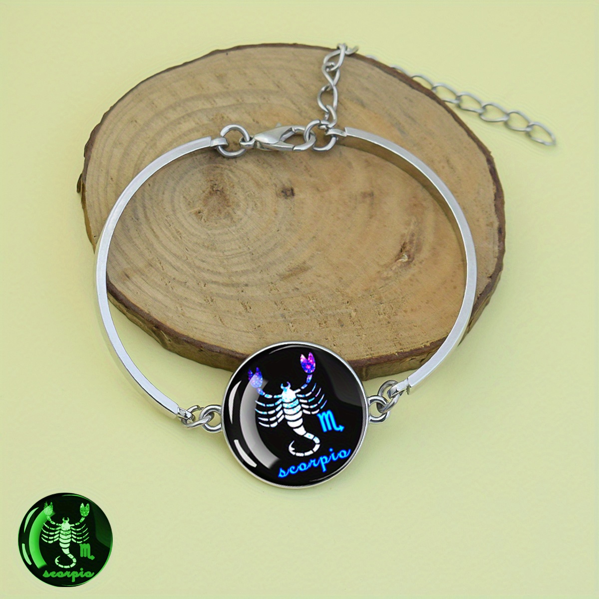 Adjustable Constellation Luminous Glass Charm Bracelet