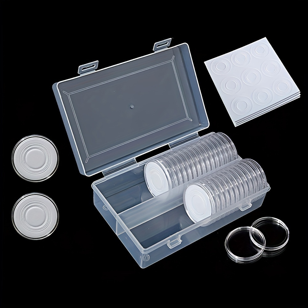 

A Set Of 50pcs Of 41mm , Including Inner Pads And A Storage Box For Big Head , For Coin Collection And Protection Of Commemorative .