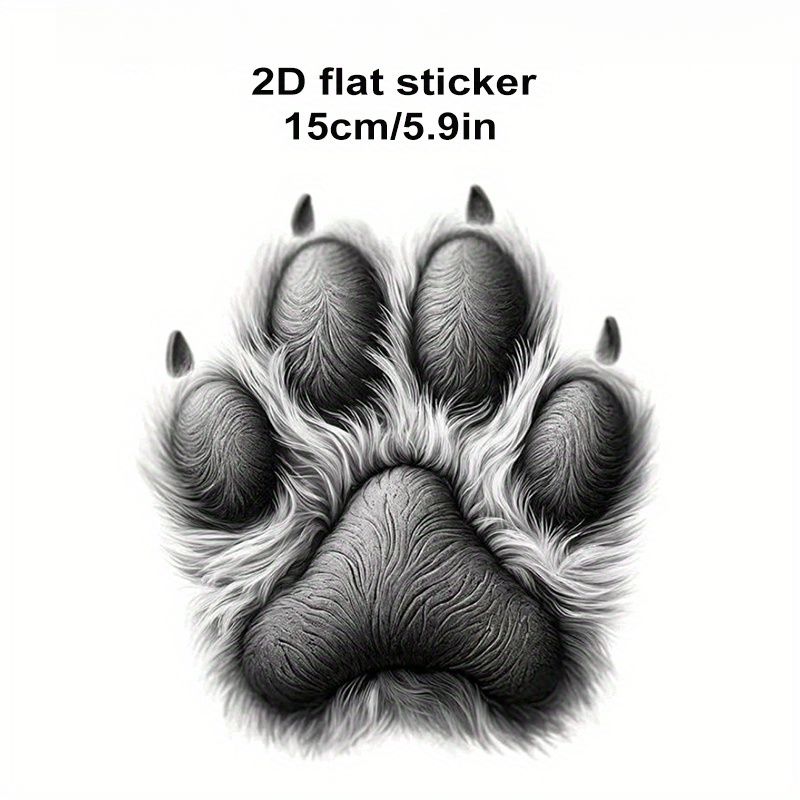 1pc Car Sticker, Paw Print Design - Suitable For Cars, Motorcycles, Trucks, Laptops, Computers, Windows, Walls, Glass And Metal Ceramic Surfaces, Disposable And Waterproof