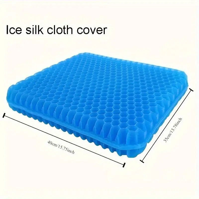 3 1pc gel cushion with non slip cover honeycomb design durable zipper closure for office home car chair use non slip cover absorbs pressure points cooling and comfortable details 2