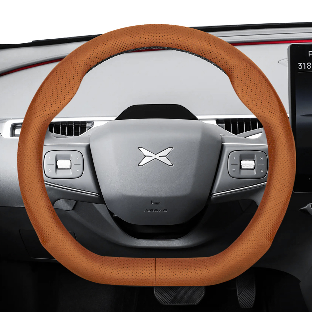 TEMU Suitable For Perforated Faux Leather Steering Wheel Cover, Ultra-thin, Breathable, Non-slip, Sweat-absorbent, Fit For G6 G9 P7 P7  X9 G3 G3i P5