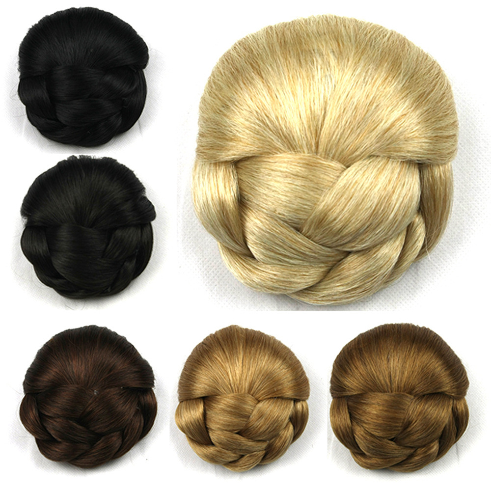 

1pc Elegant Women's Braided Hair Bun, High Temperature Fiber, Versatile For & Special Occasions, Hair Bun Accessories