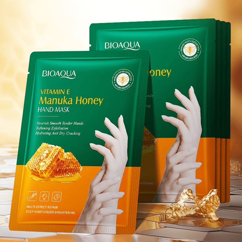 TEMU 5 Pairs Vitamin E & Mask - Deep Moisture, & Smoothing For Dry Light Beige | 1.18oz Each, With Squalane & Honey, Ideal For Autumn & Winter Care