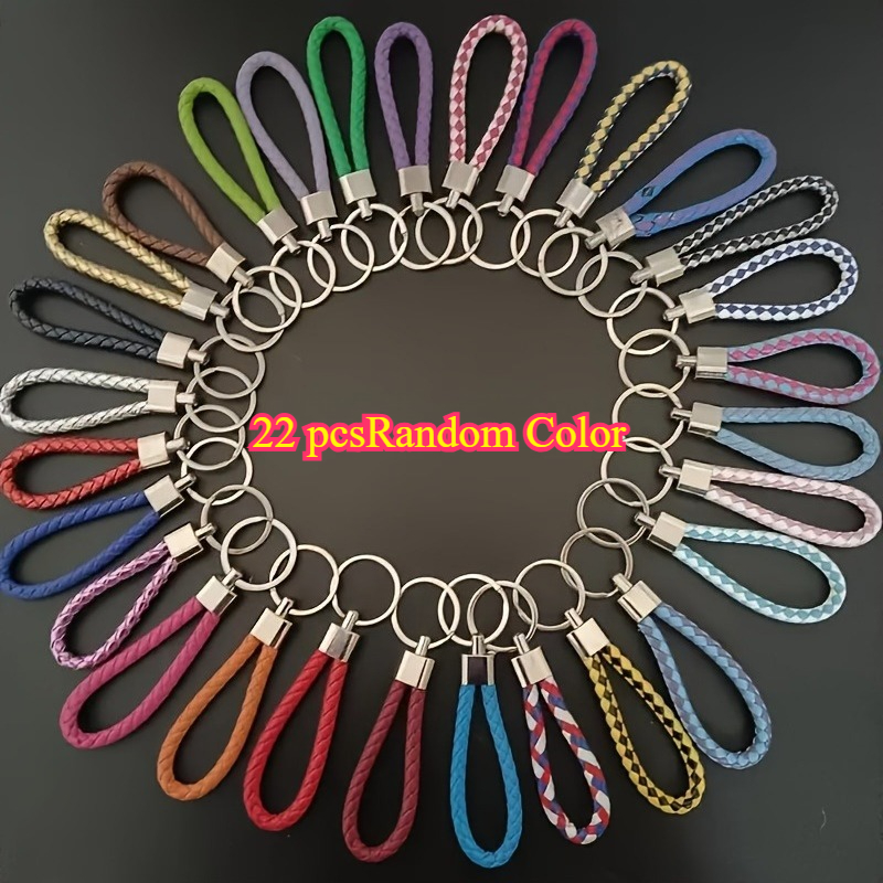 TEMU 22pcs Minimalist Keychains, Durable Car Key Accessories For Men, Random Style, Wear Resistant, Daily Use