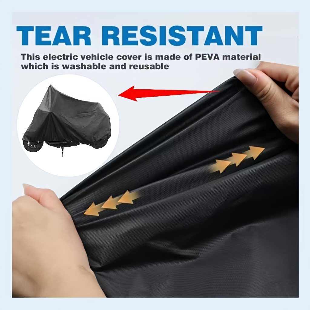 TEMU Sun And Rain Protection Motorcycle Dust Coverall-season Bicycle Cover, Durable And Tear-resistant, With High-elastic Cuffs For A , Dustproof,