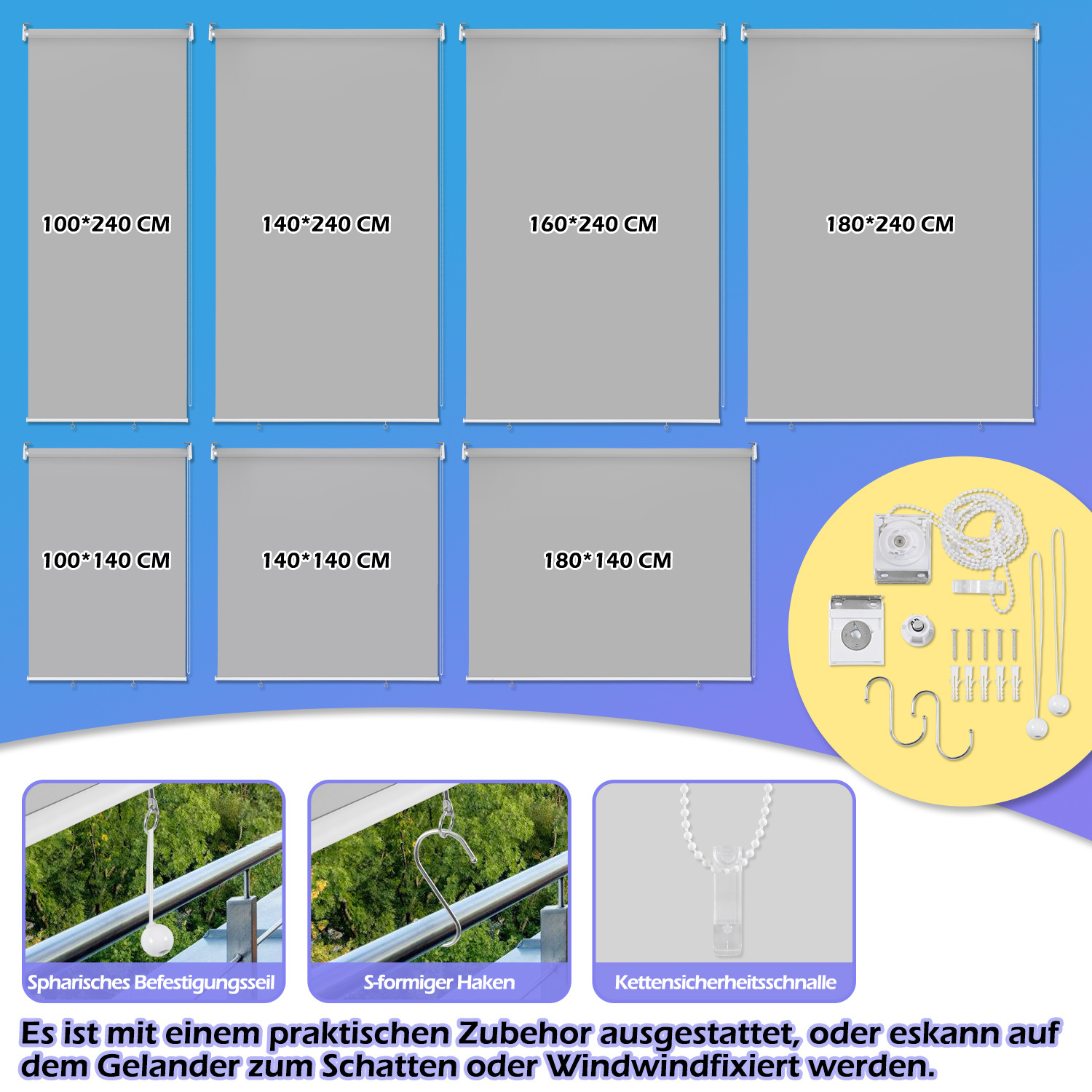 Image of Vertical Awning Bedroom Outdoor Roller Blind Blind Living Room Privacy Colours Balcony Office External Roller Blind Sunshade Sun Protection Balcony Roller Blind Side Awning