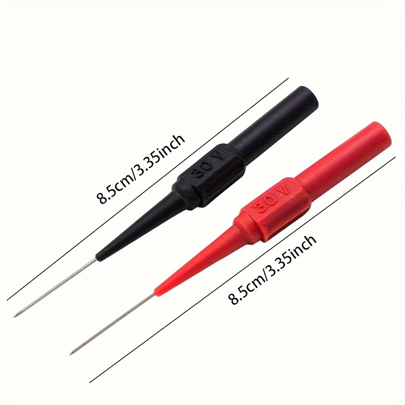 2pcs Puncture Wire Probes, Automotive Repair Test Puncture Wire Probes, Universal Back-of-watch Probes, High-temperature Resistant Wire