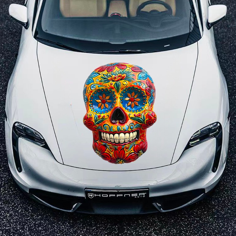 

Waterproof -resistant Vinyl Car Hood Decal - Customizable 20x30in Self-adhesive Sticker For Vehicle Decoration