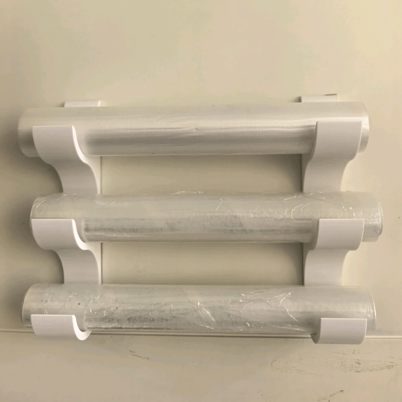 TEMU 2pcs Fresh-keeping Film Holders (tape Not Included), Capacity For 3 Rolls Of Kitchen Paper, Fresh-keeping Film, Aluminum Foil. This Storage Rack