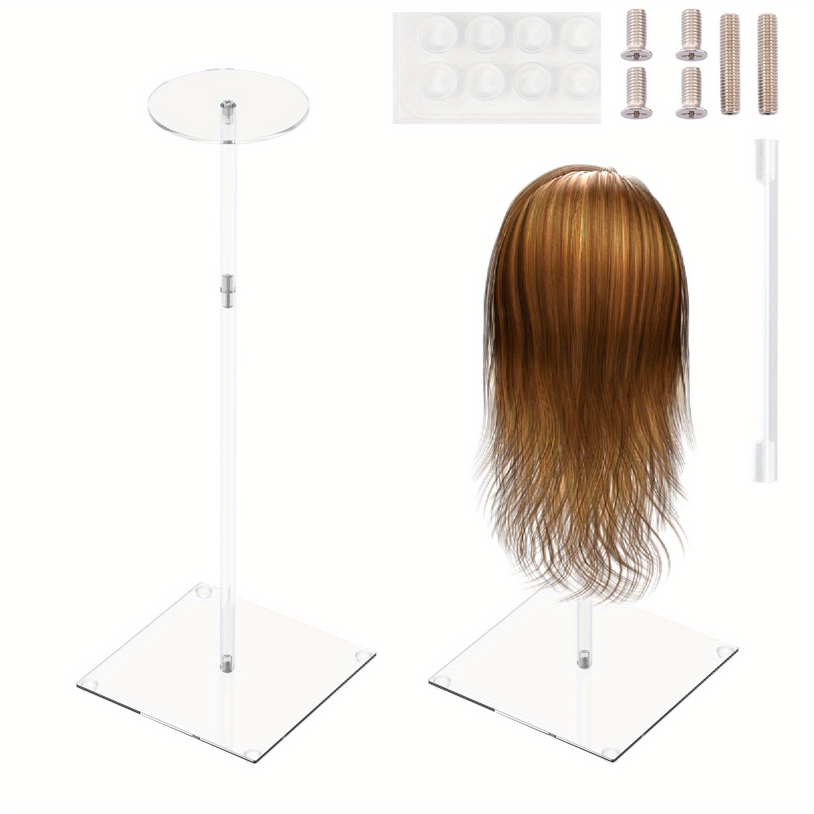 2pcs acrylic hat stand wig jewelry adjustable