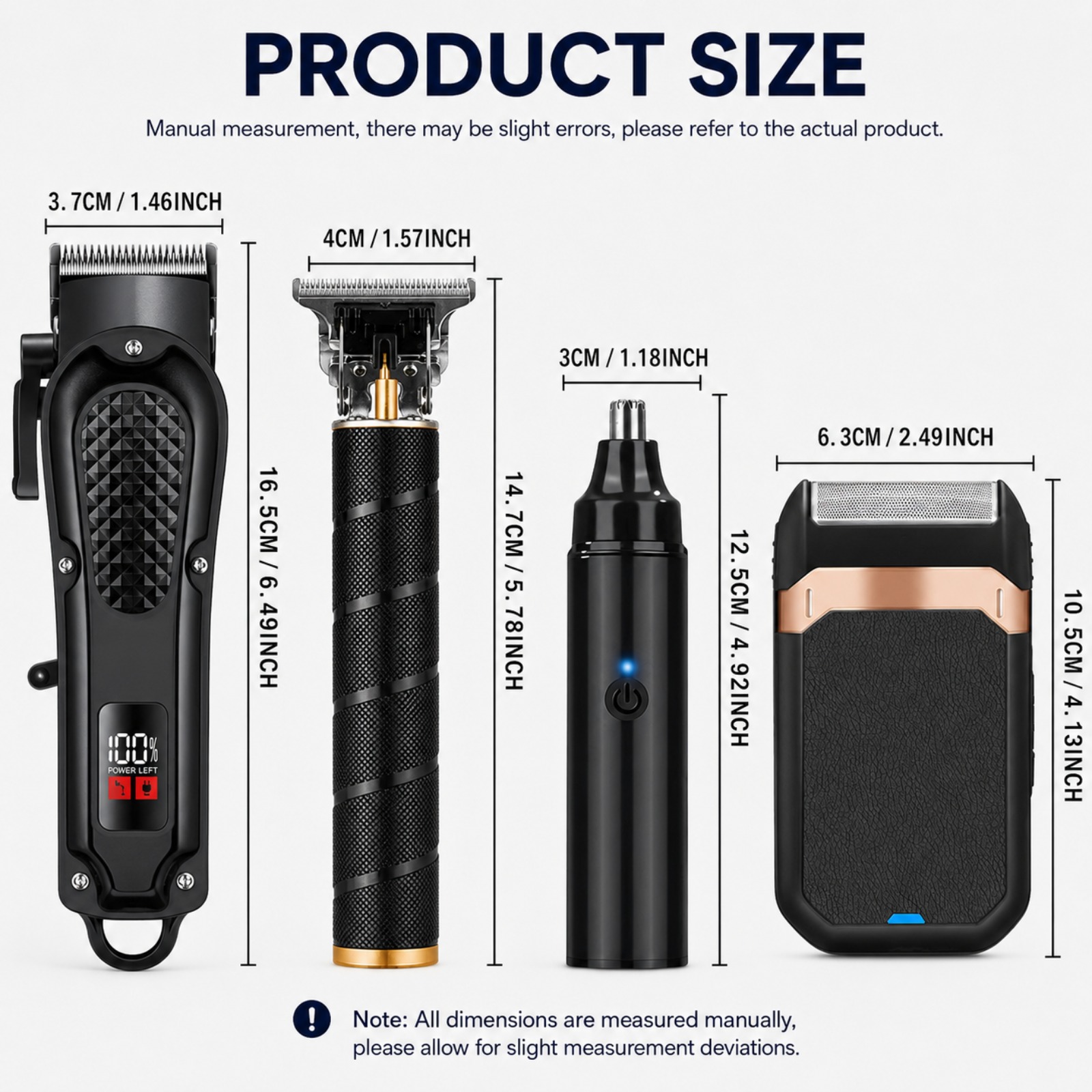 Rechargeable Electric Grooming Kit. Equipped with an LCD Battery Display, This Set Is an Essential Companion for Use at Home, While Traveling, Or in The Car-Making It The Perfect Gift for Husbands, Boyfriends, And Elders