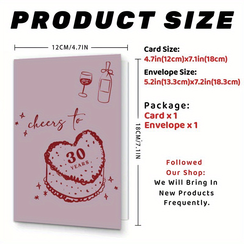 [invitation Letter] 1pc Funny 30th Milestone Birthday Greeting Card For Men And Women, Hilarious Gift For Or Anyone, Party Decorations, With Envelope