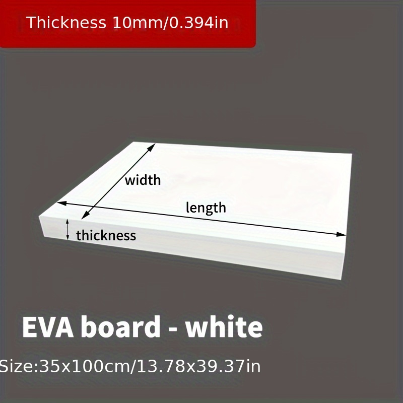 E-shop Schaumstoff-Cosplay-Requisiten Kostüm für EVA - Dicke 1mm, 2mm, 3mm, 5mm, 10mm - Schwarz oder Weiß - 14"x 39" - Ultra-dichte Bastelschaumstoff,