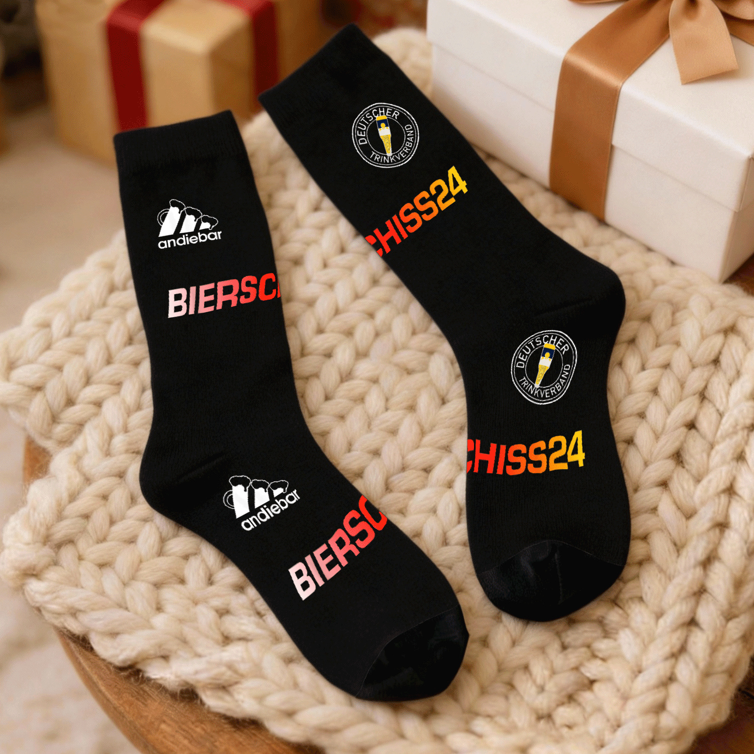 Image of Bierschiss 24- Soft Jersey X Malle Beer Funny Novelty Socks