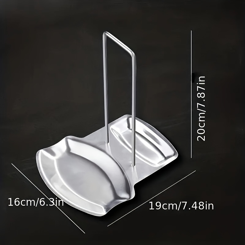 Image of Pot Lid Holder, Spoon Holder, Detachable Pot Lid Holder, With Built-in Drain Pan For And Drainage Of Pot Lid And Spoon