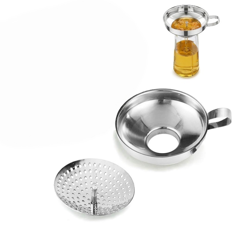 TEMU 2 Wide Mouth Stainless Steel Funnels, Compatible With Mason Jars And Canned Food Sets, Durable Metal Funnels For Liquid Transfer And Food