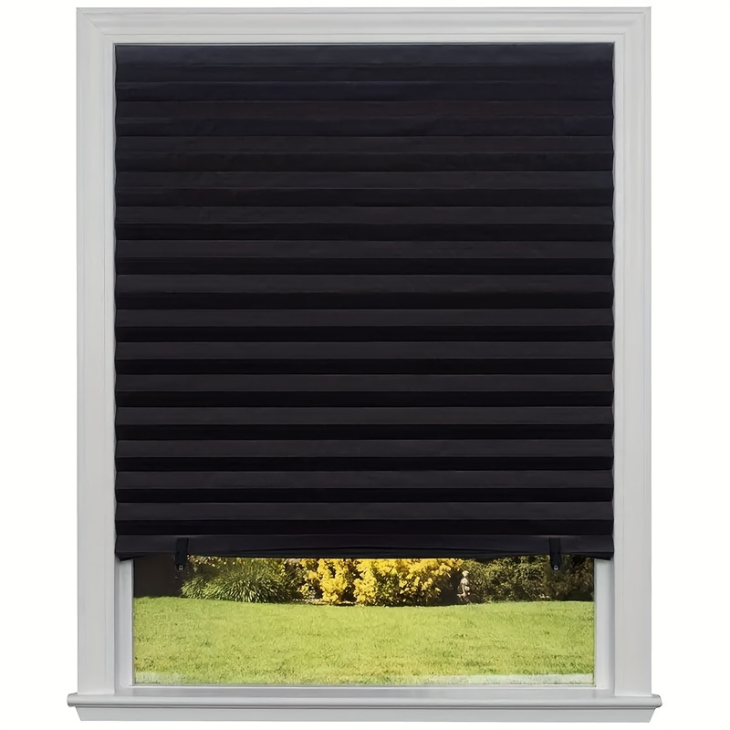 1pc Wireless Blackout Louver Curtain, Pleated Curtain, Temporary Portable Curtain, Suitable For Living Room Office Home Decoration