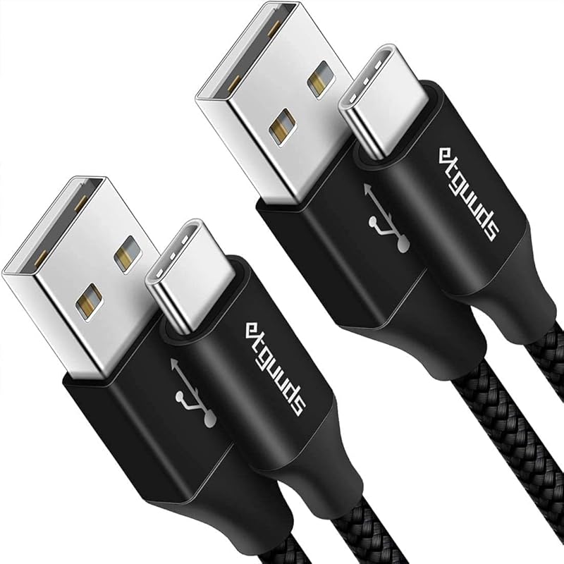 TEMU Usb A To Usb C Cable 6.6ft, 2-pack 100w Usb A To Usb Type C Charger Cord For Iphone 16 15 Pro/pro Max/plus, For Galaxy S24 S23 S22 S21 S20 S10