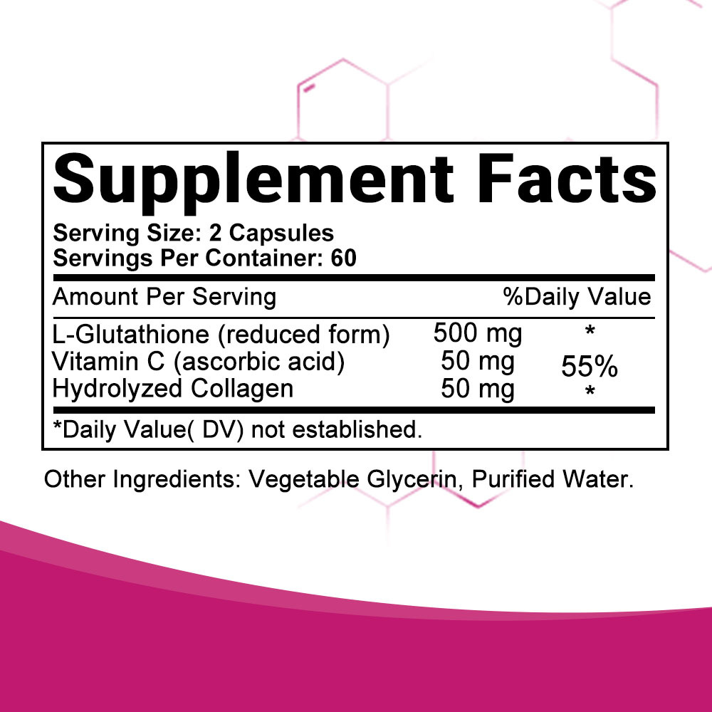 3 Bottles L-Glutathione and Collagen Supplement