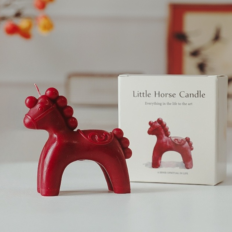 Image of Candle, Creative New Year Gift For The Year Of The Horse, Handmade Ornament, Fragrance Companion Gift