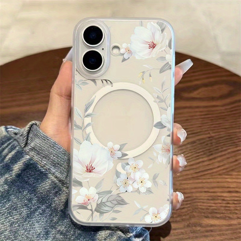 E-shop Handyhülle - Neueste beliebte Blumen-Handyhülle mit eingebautem Farb-Magnetring für iPhone 16 15 Pro Max 14 13 PRO 12 PRO 12 11 14 Pro Max 15
