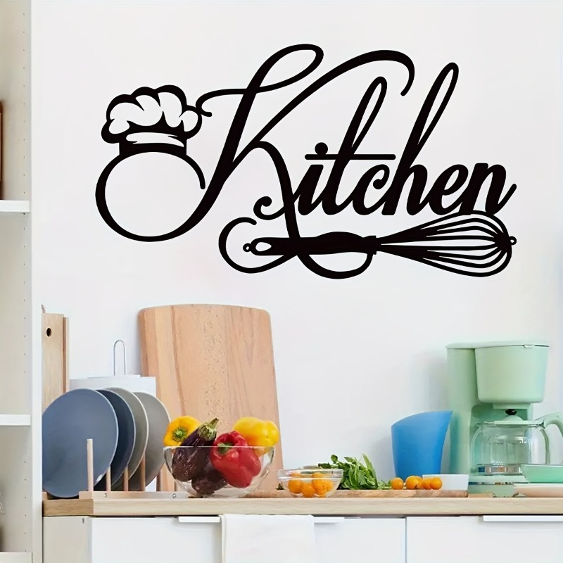 Eggbeater Chef Hat Slogan Kitchen Wall Sticker, Vinyl