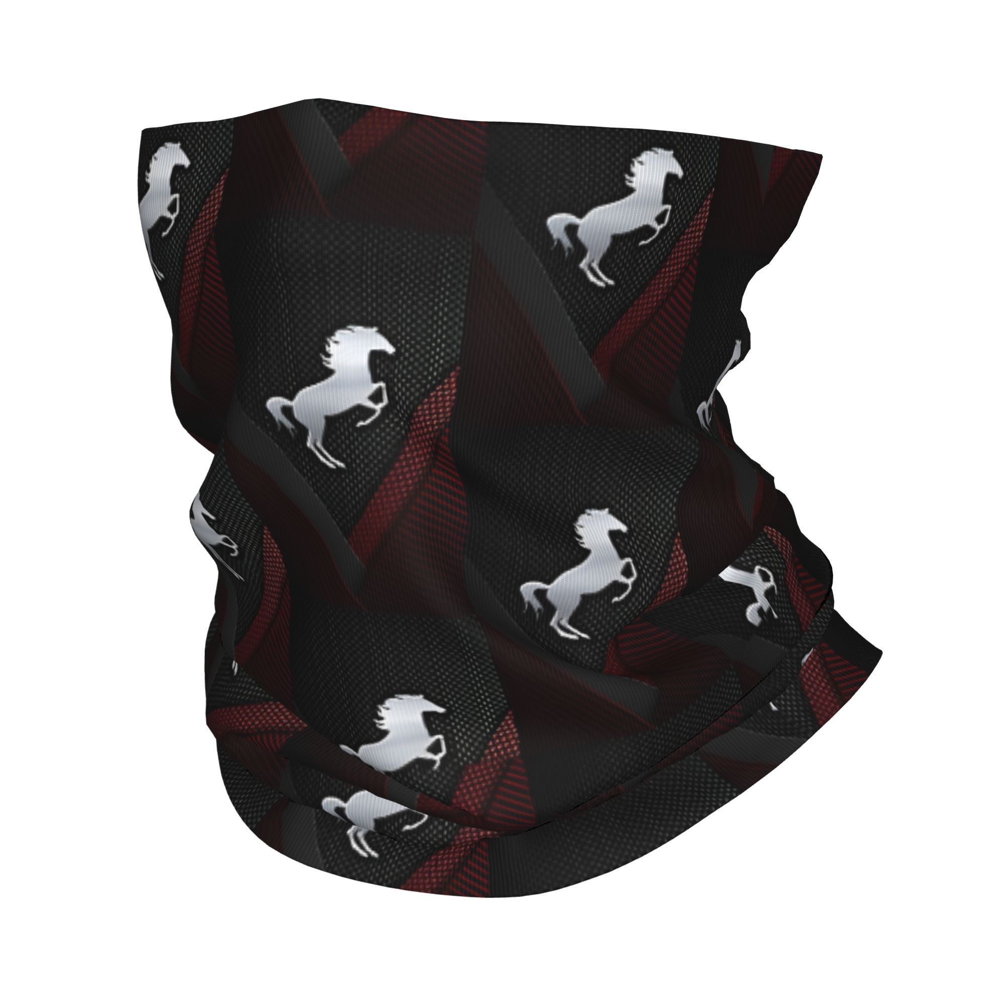 

Equestrian-themed Neck Gaiter For Men And Women - Lightweight Polyester , Fashionable Horse Head Pattern, Multifunctional Bandana Scarf For Summer, Summer |equestrian Pattern| Knit Fabric