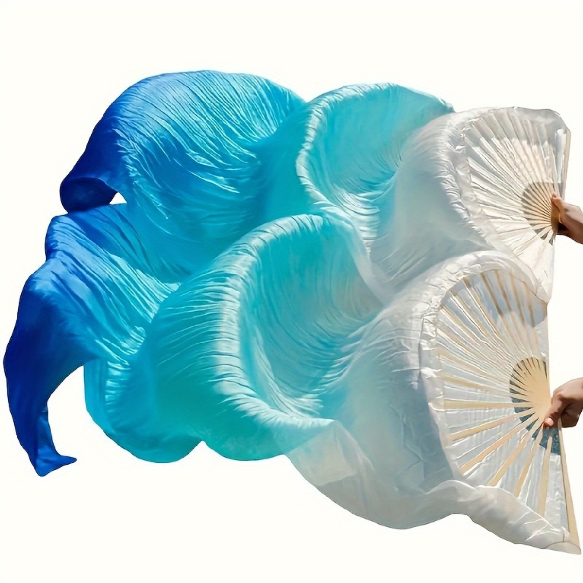 

2pcs Set Dance Yarn - Hand 2pcs Set, Gradient Silk Like Hand Fan, Art Dance Fan, Used And Practice Accessories, Suitable For Valentine's Day, Thanksgiving, Christmas, And New Year Celebrations Colors.