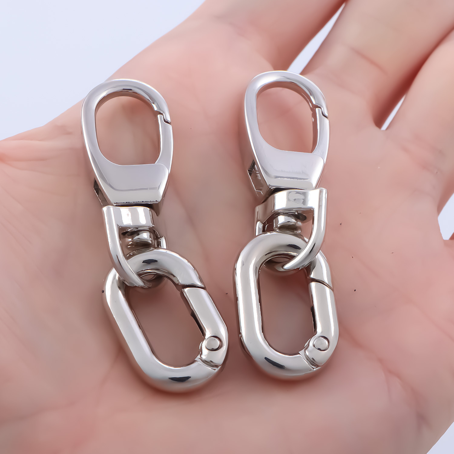 TEMU 2 pièces Pivotant, Fermoirs Métalliques à Griffe de , Pivotant avec Anneaux pour Fabrication de Porte-clés, Loisirs Créatifs DIY