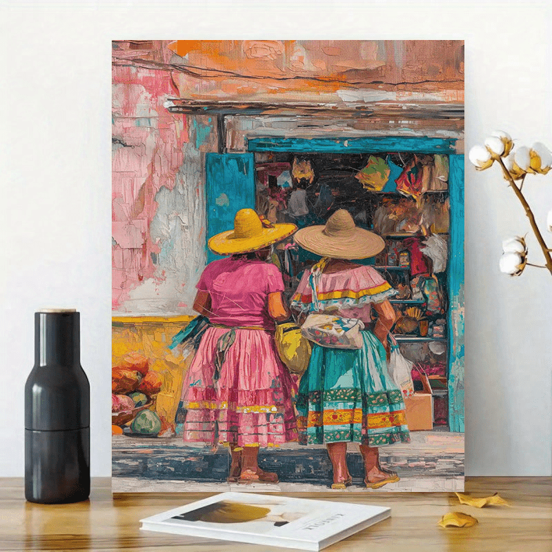 絵画、額入り、ハンドメイド、メキシコ 絵画、額入り、ハンドメイド