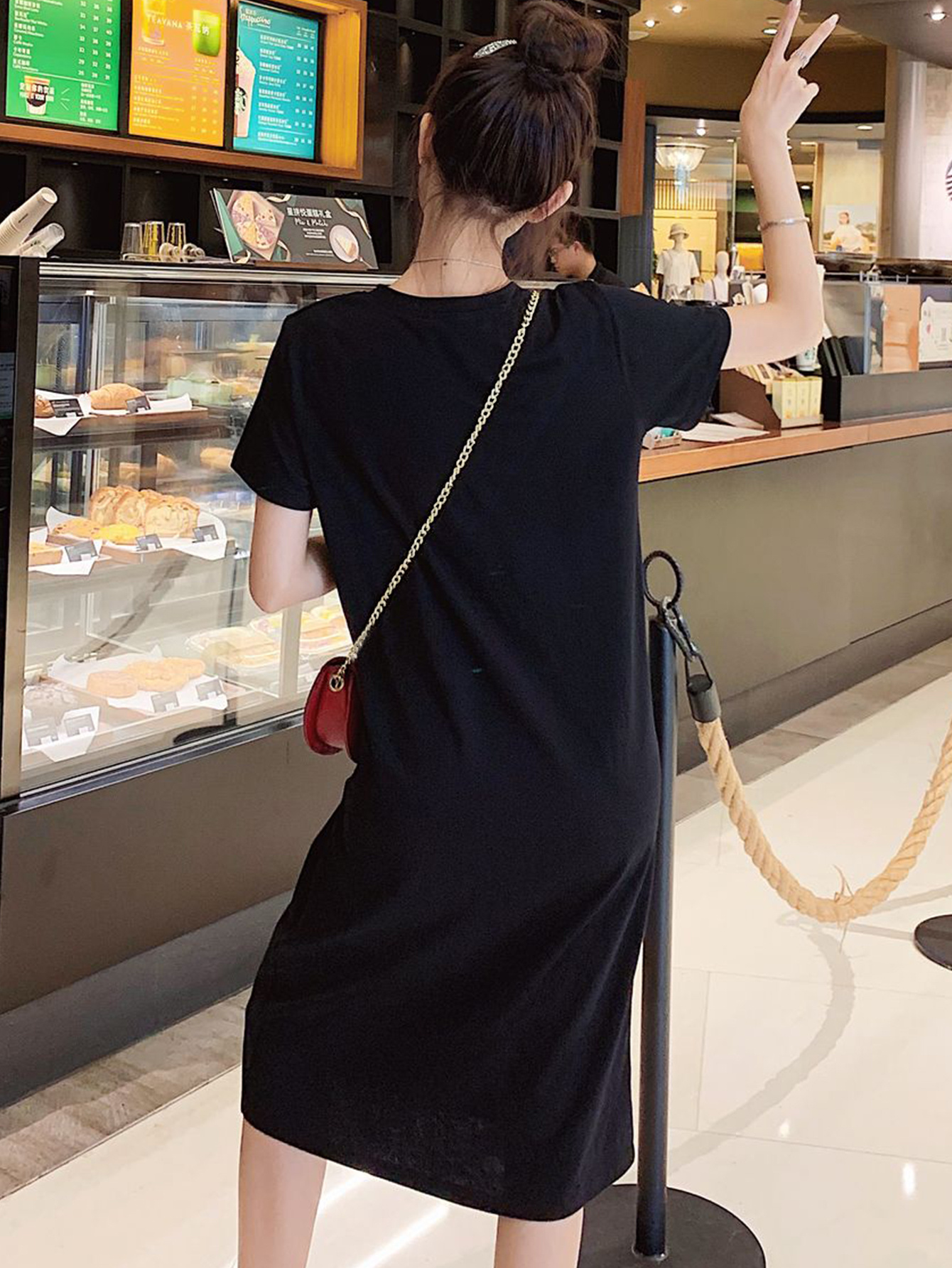 short sleeve round neck fit t shirt dress women spring - Temu Mexico