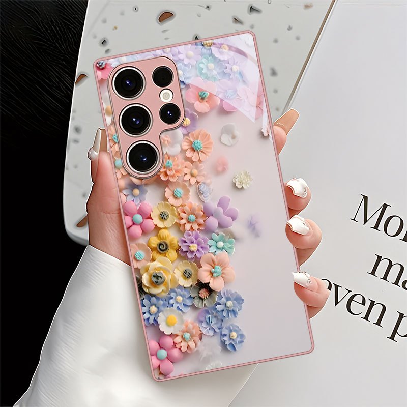 TEMU Phone Case - Colorful Floral Pattern Phone Case Suitable For For Galaxy S9+/s10/s20+/s20 Ultra/s21 5g/s21+/s22/s23 Plus/s24 Plus/s25/s26