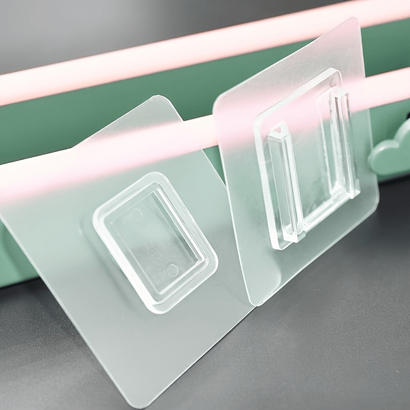 E-shop Klebe-Haken ohne Bohren - Transparentes Design mit starkem Saugnapf - Ideal für Steckdosen, Aufbewahrungsboxen, Router usw. - Sicher