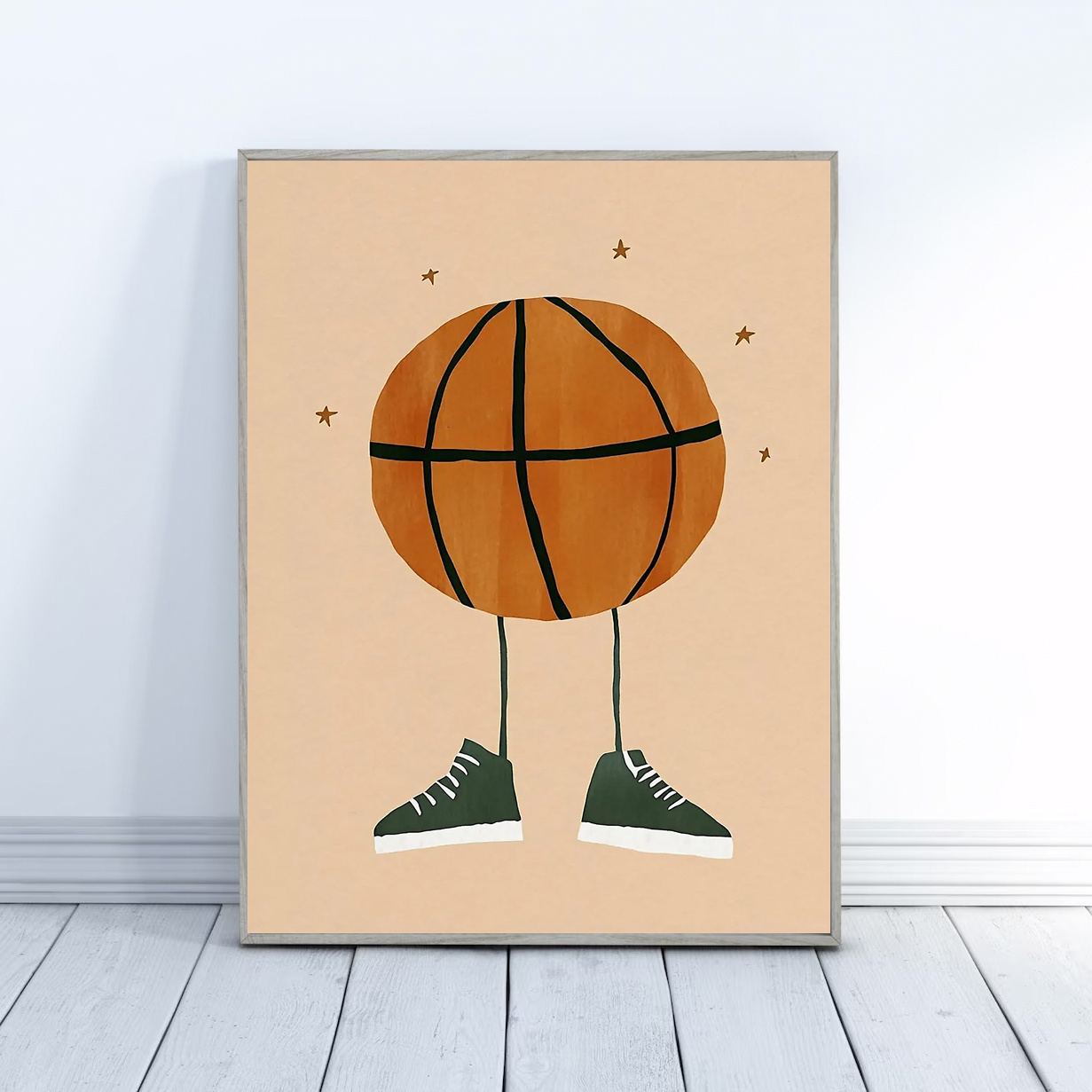TEMU 2d Flat, 1pc, 2d Flat, Boys' Basketball Kids' Room Art, Sports Boys' Kids' Room Wall Decor, Boys' Playroom Print, Modern Boys' Kids' Art, Fun