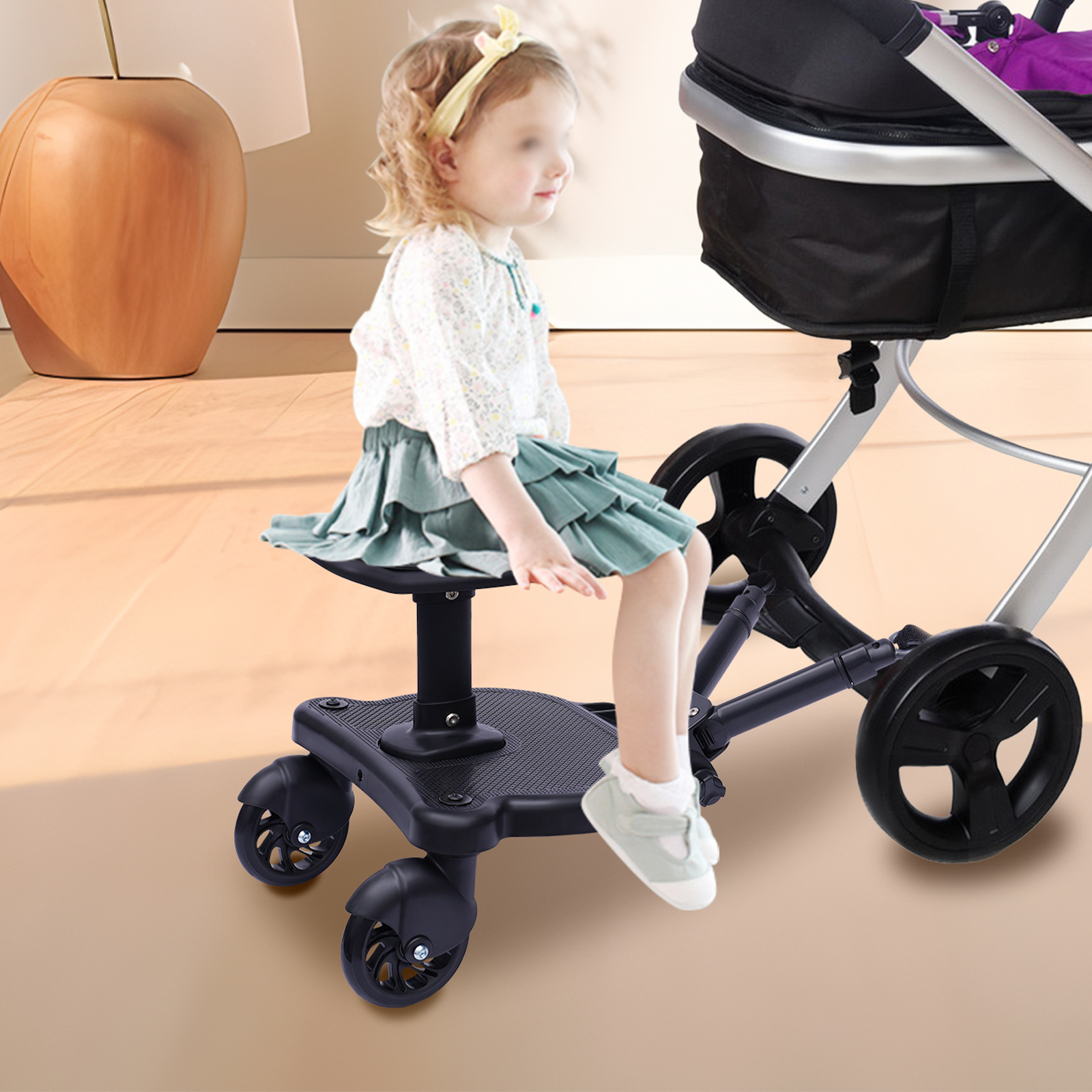 Ostern Tag der Arbeit Kinderwagenboard ist * universelles Ride Board, das  fr Kinderwagen entwickelt wurde. Es verfgt ber hochelastische PU-* die  sich um 360 Grad drehen, und bietet hervorragende ...