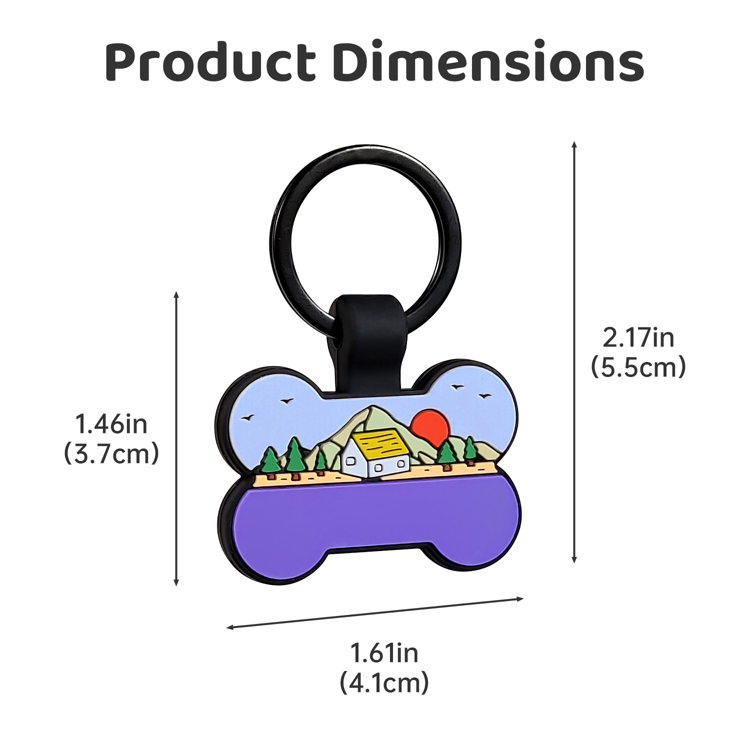 TEMU Petgod Custom Engravable Dog Id Tag Suitable For Small/medium/large Dogs - Double-sided & Contact Badge, Lightweight Durable Silicone Bone Tag