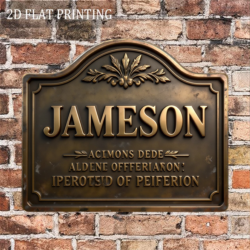 TEMU Двосторонній 2D декор, художній живопис Jameson, настінне мистецтво для бару, кафе, ресторану, для дому
