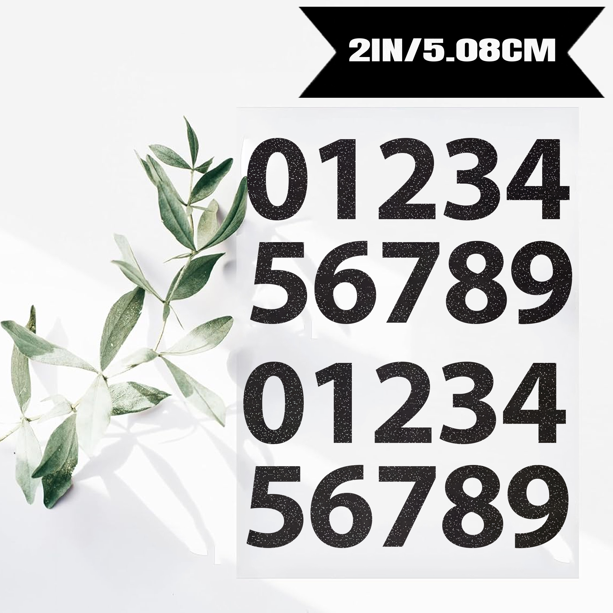 TEMU 2/3/4 Inch 20pcs/2sheet Vinyl Number Stickers- 20pcs, Consecutive 0 To 9, Self-adhesive Labels Without Residues Office, Classroom, Interior,