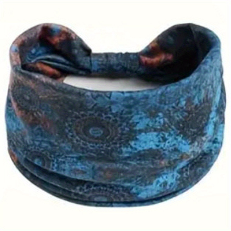 TEMU A Vibrant Tie-dye Headband In Bohemian Style, Featuring A Stretchy Wide Design For Women, Perfect For Tying Up Hair, Suitable For Yoga, Running,