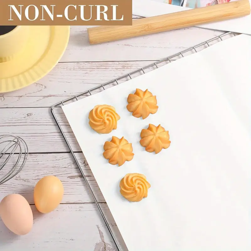 200pcs heavy duty parchment paper baking sheets nonstick precut 13x18 inch steaming grilling and air fryer cooking white baking sheets for oven Product details 3