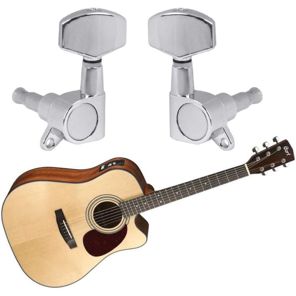 12pcs Guitar Tuning Machines | 101.44oz+3R Machine Heads Pegs, Precision String Tuners, Silvery Grey, for Electric & Acoustic Guitar Parts