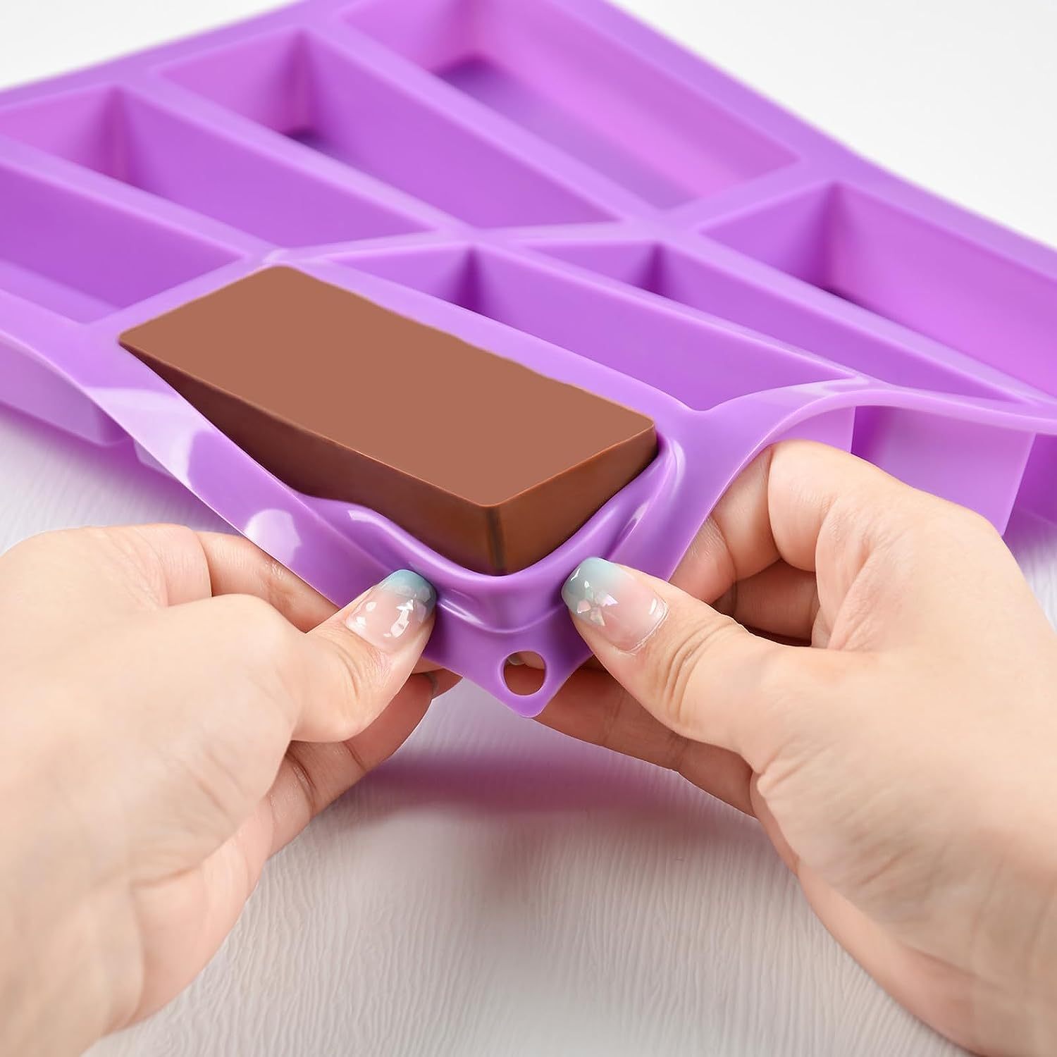 1pc 8   silicone   molds rectangle   chocolate mold for baking protein energy bar   brownies baking tools