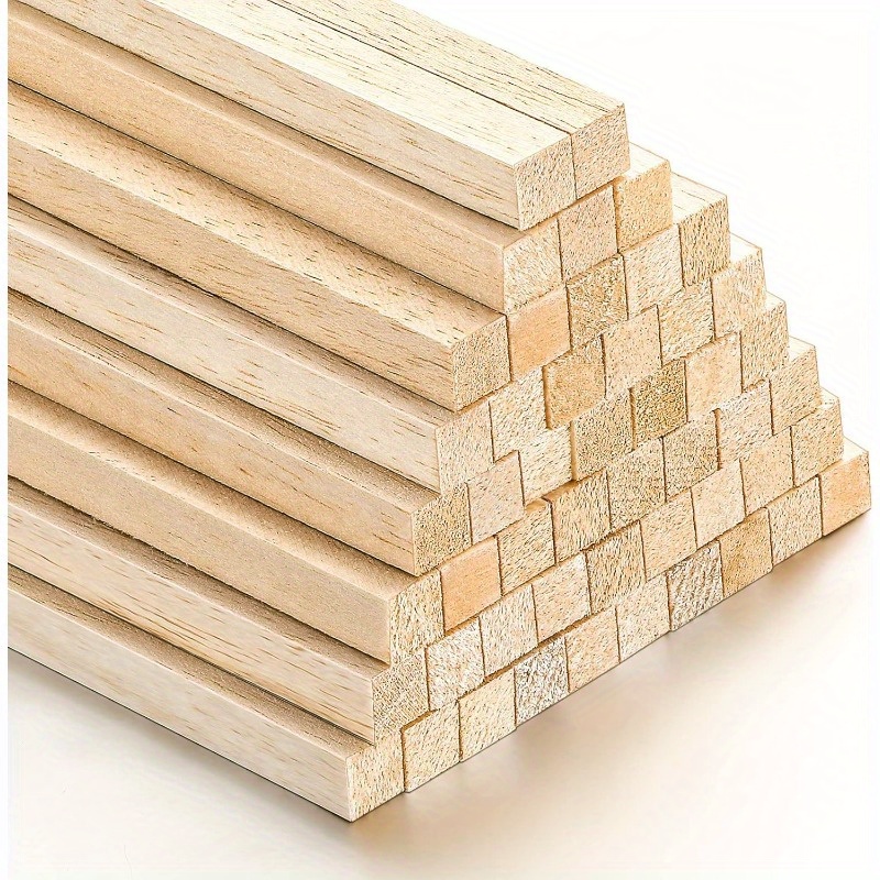 20pcs Balsa Wood Sticks   12 Inch Hardwood Square Wooden Dowels for DIY Crafts, Molding Projects, Woodworking Supplies, Woodworking Materials, Woodworking Tools, Woodworking Projects