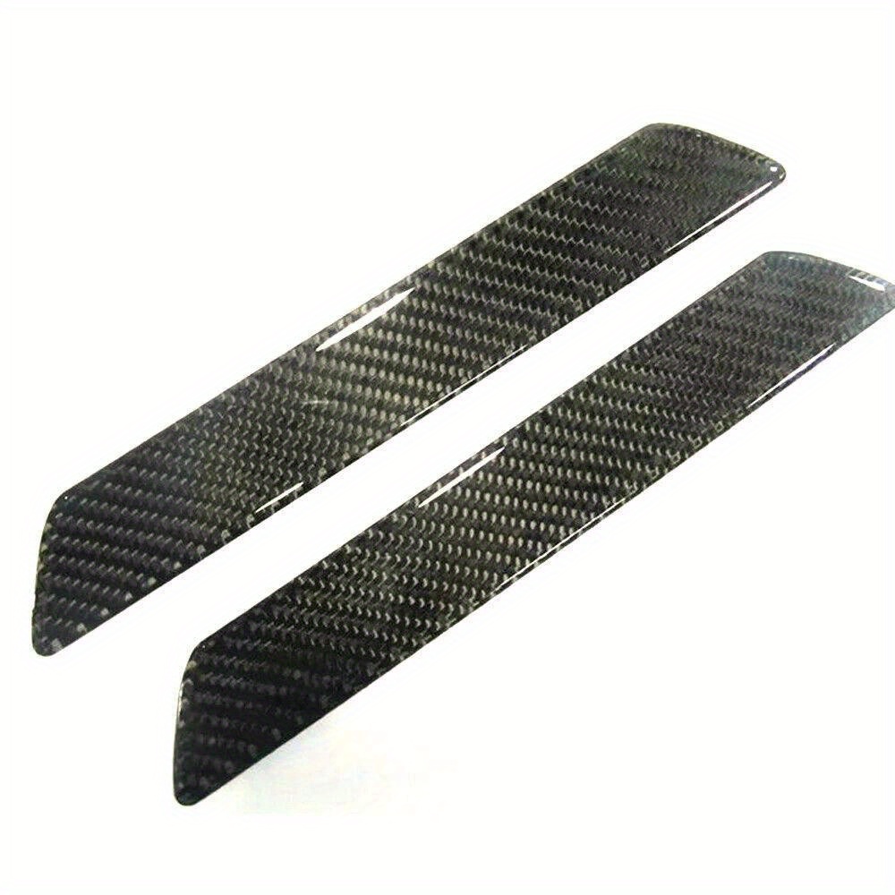 2pcs 10 X 1.4 Inch Car Sill Strips, Anti-stepping Stickers, Real Carbon Fiber Pedals, Modified Interior Bumpers, Universal Decorative Strips
