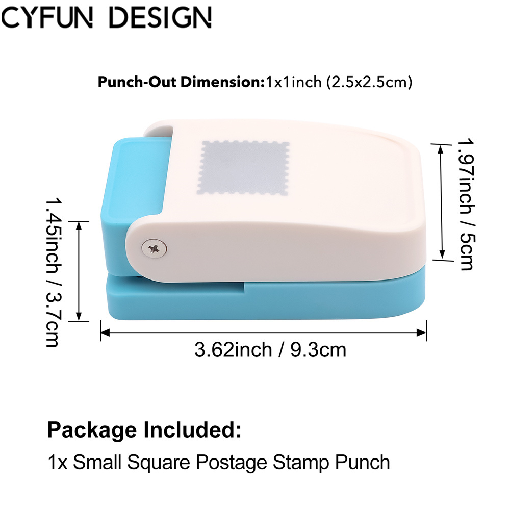 E-shop Design 1-Zoll Quadratischer Briefmarkenstempel | -Bastelstempel für Papierbasteln, Scrapbooking, Plastik, Mischfarbe